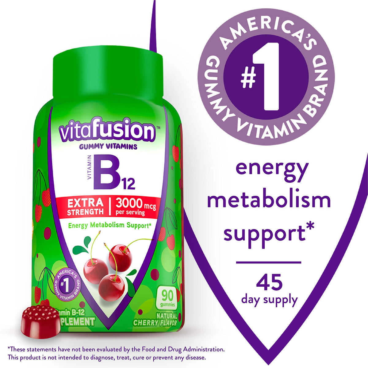 Beetroot Chews and B12 Gummies, 90 Count Cherry Flavor Q272