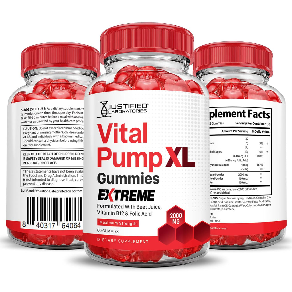 2000MG Beet Juice ACV Pomegranate B12 Vegan Non GMO Gummies D34211