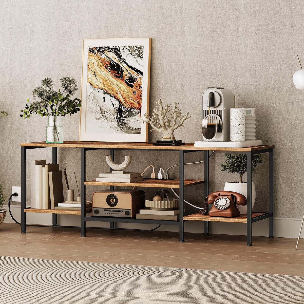 TV Stand with Power Outlets to 65 Inches G75408
