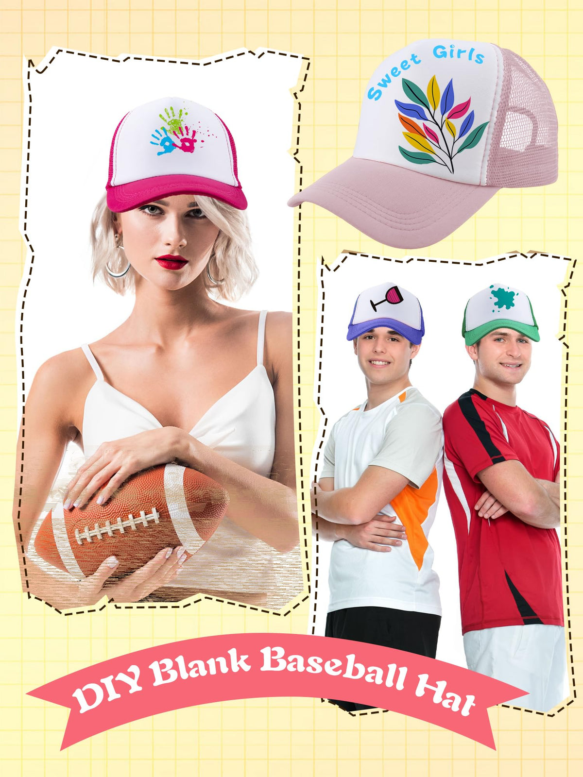 30 Pack Sublimation Trucker Caps Mesh Baseball Hat T47272