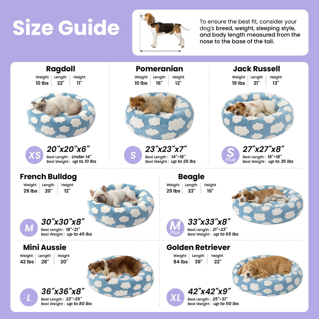 Blue 30x30x8in Dog Bed A77237