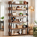 6-Tier Tall Open Bookshelf with Metal Frame V140673