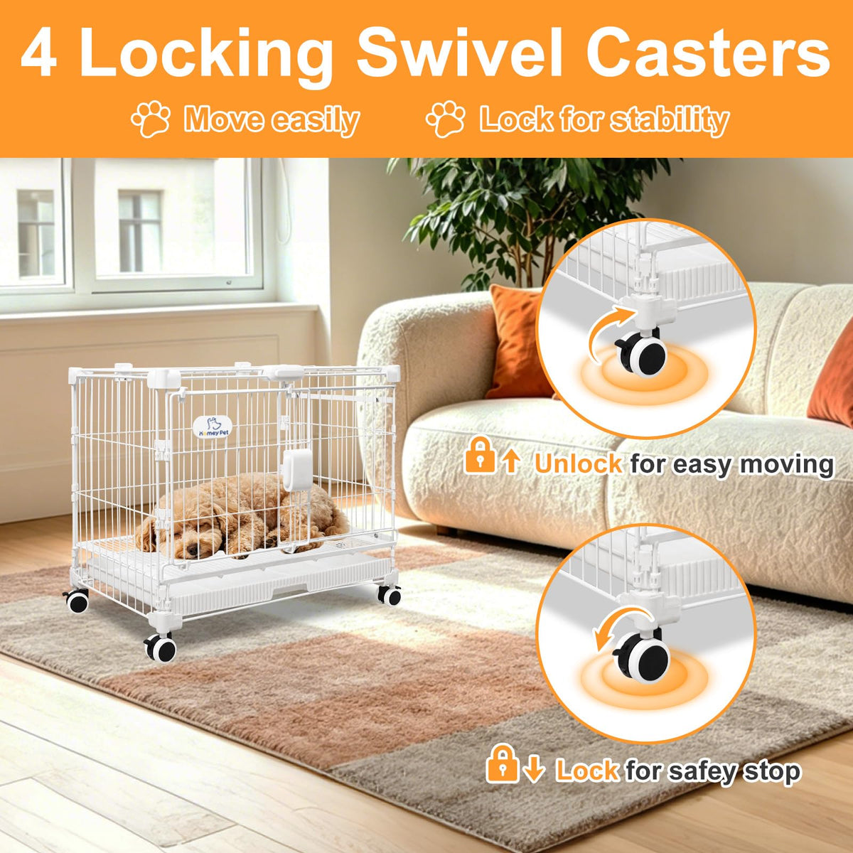 24 Inch White Puppy Crate R791912