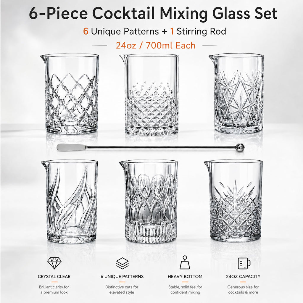 Cocktail Mixing Glass Set of 6 X45834