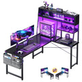 51 Inch L Shaped Gaming Desk with Display Shelves L93770