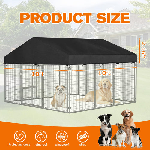 10' x 10' Waterproof 600D Oxford Dog Kennel Cover I569