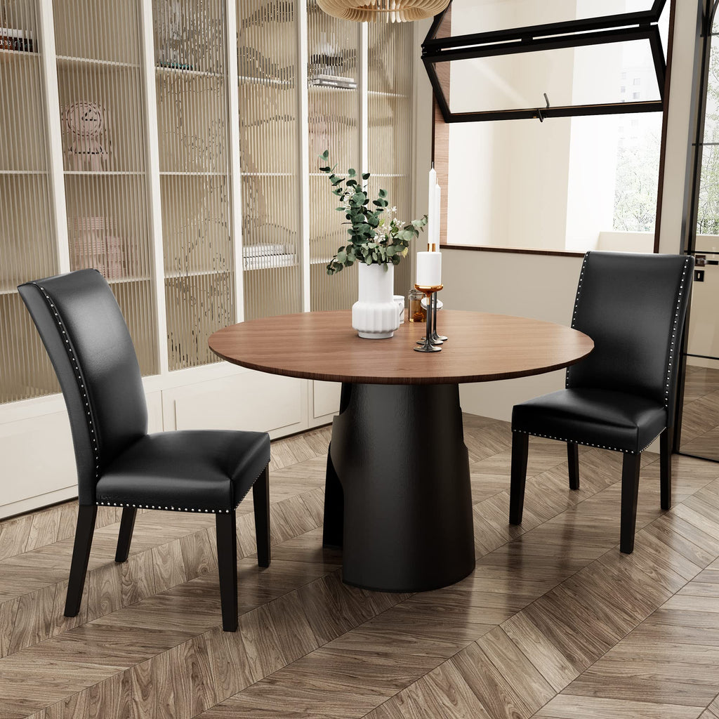 Black PU Dining Chairs Set of 2 T894092