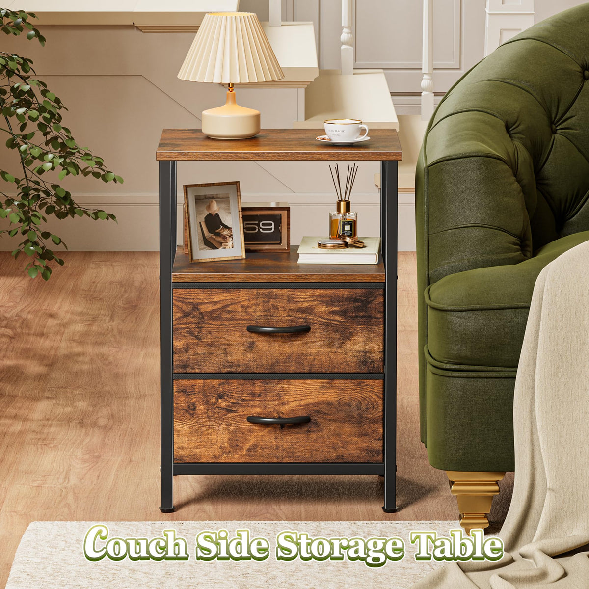 Night Stand Set of 2 with 2 Drawers U99256