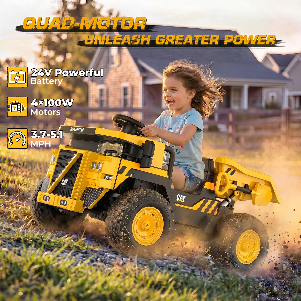 24V Ride On Dump Truck with Remote Control T308