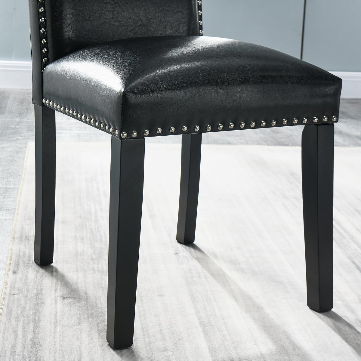 Black PU Dining Chairs Set of 2 T894092