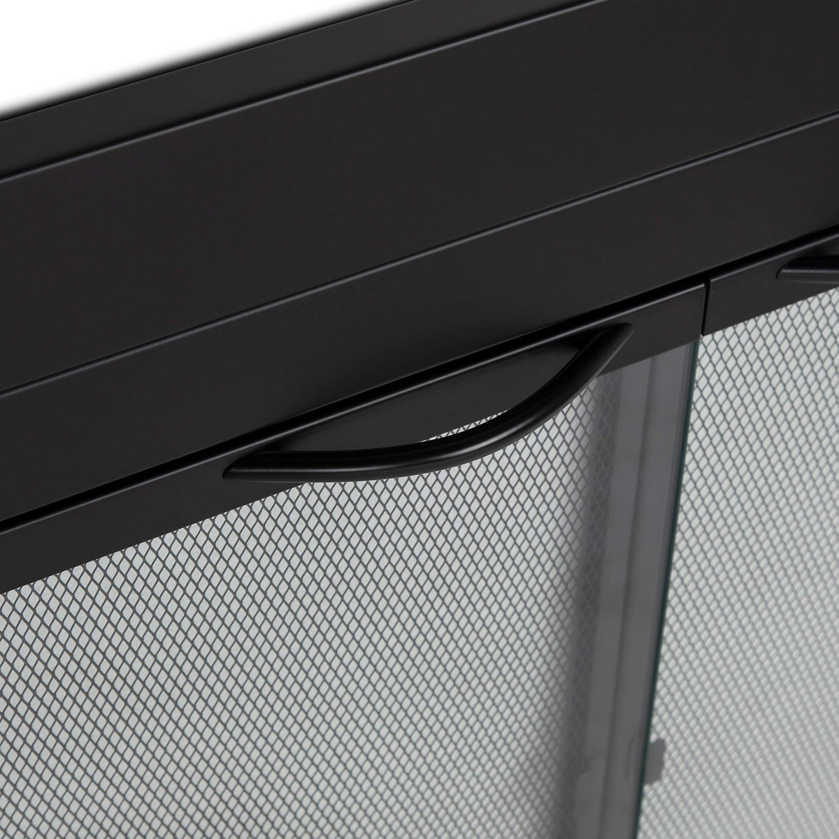 Black Small Fireplace Glass Door F20352