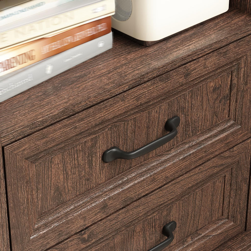 Brown 2 Drawer Nightstand Set of 2 V7422