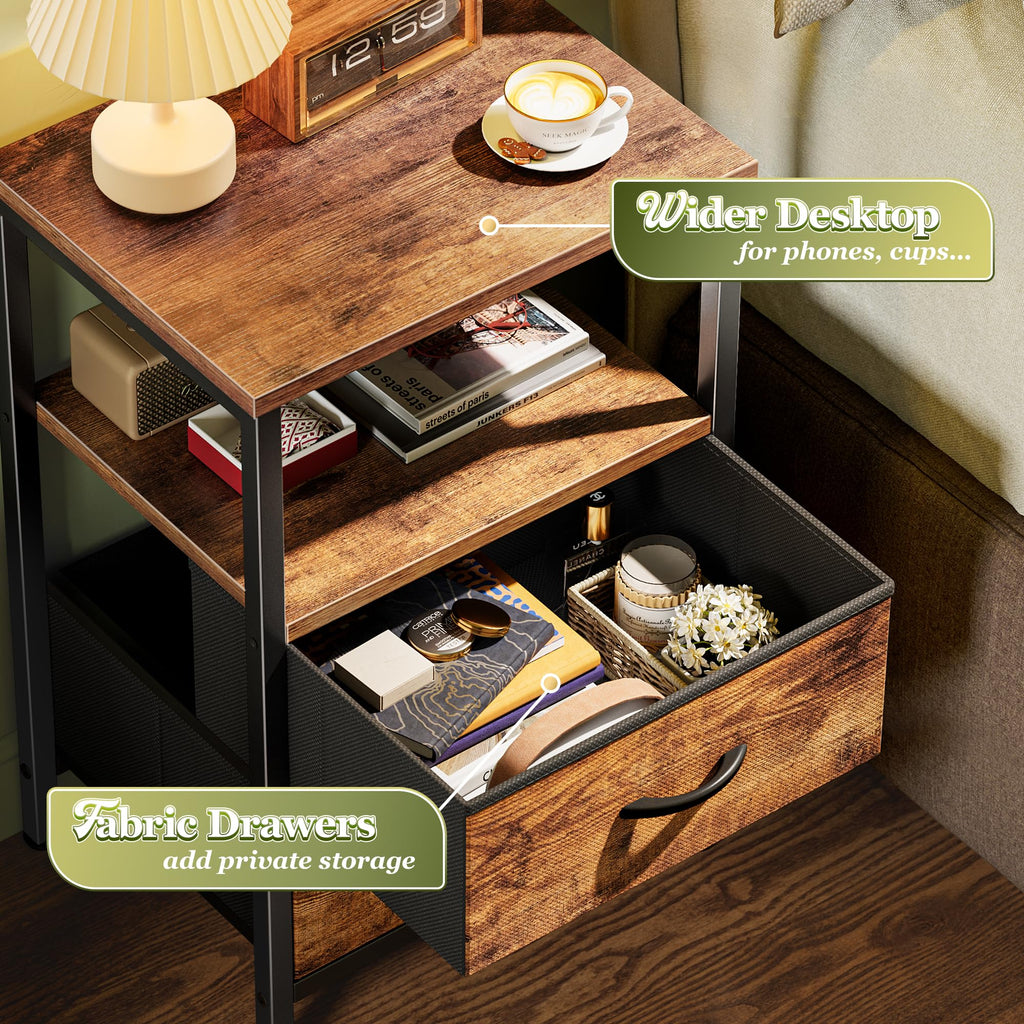 Night Stand Set of 2 with 2 Drawers U99256