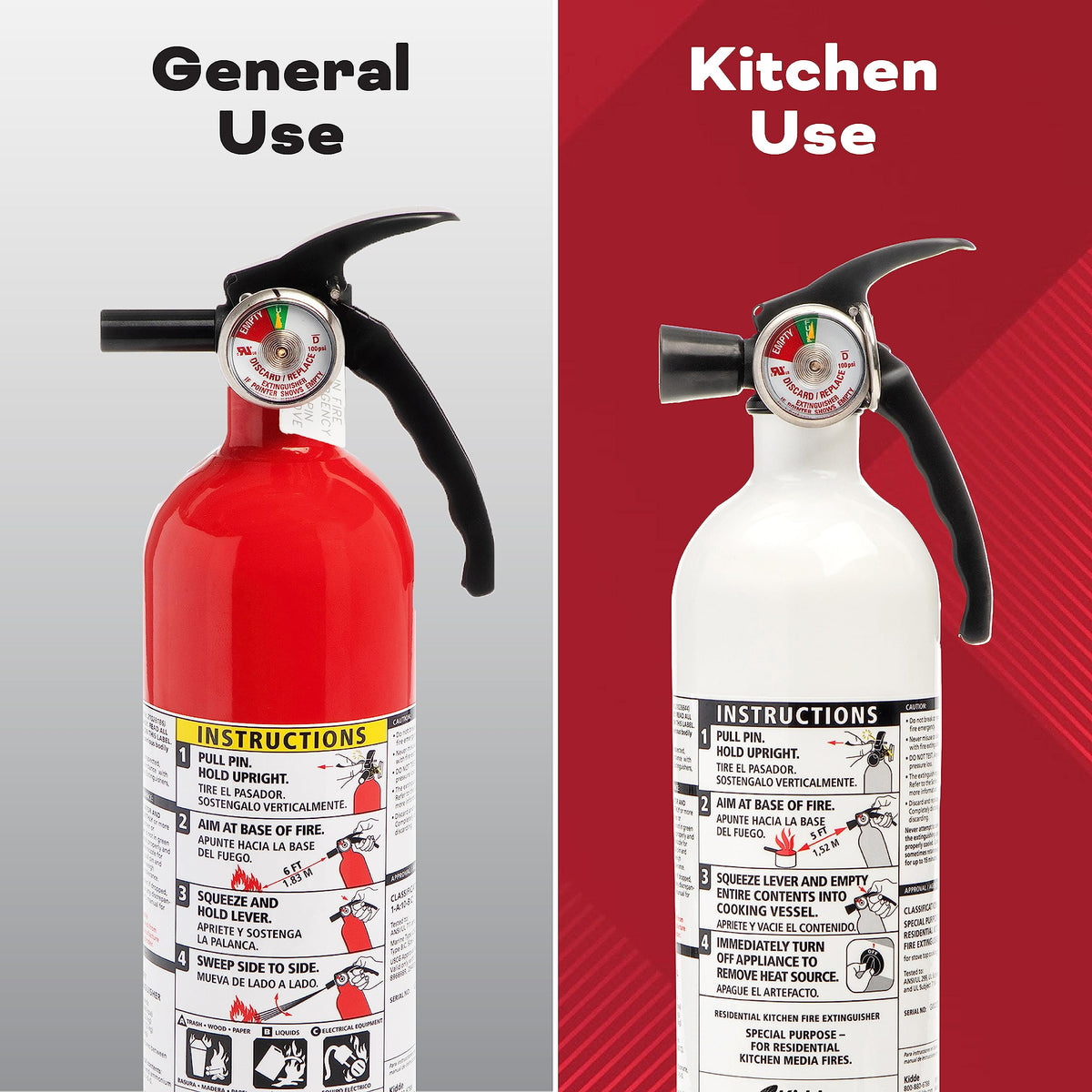 Kitchen + Home Fire Extinguisher Set H3368