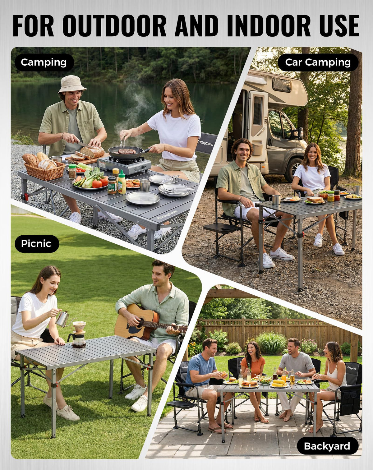 Adjustable Aluminum Camping Table E73548