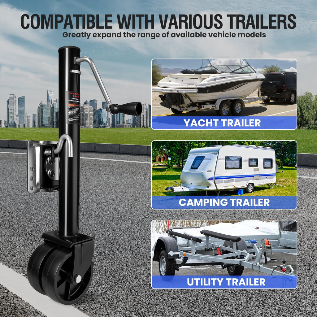 2000 lbs Dual Wheel Trailer Jack R9711
