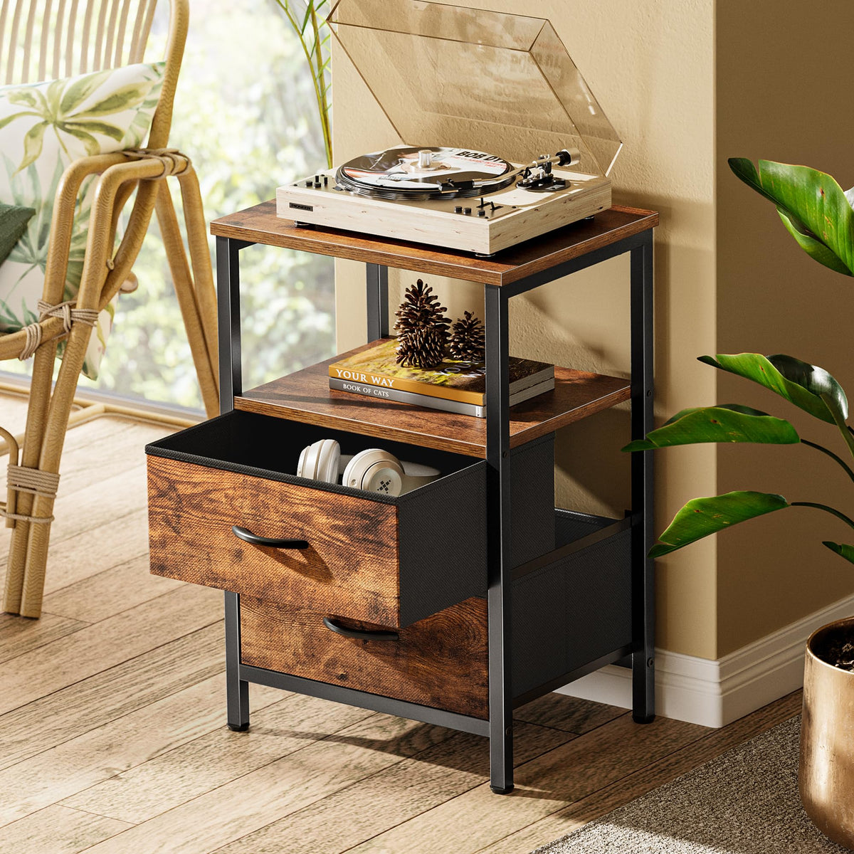 Night Stand Set of 2 with 2 Drawers U99256