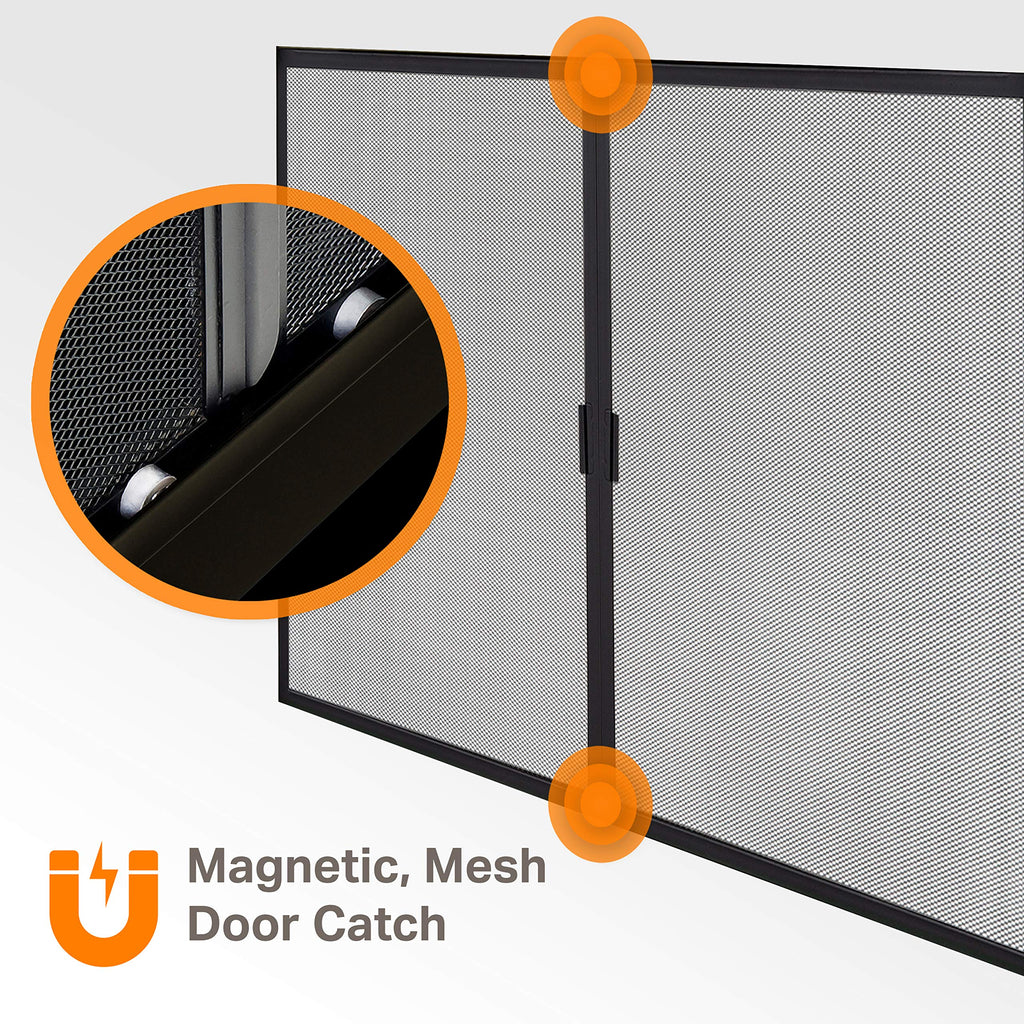Black Small Fireplace Glass Door F20352